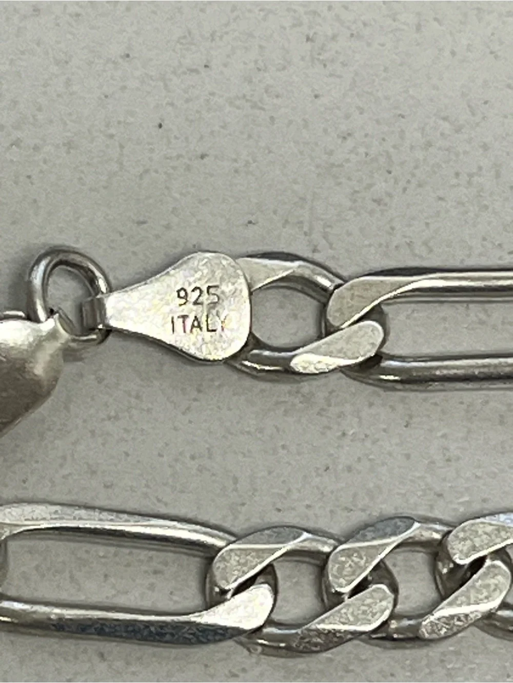 Sterling Silver Figaro Link Chain Necklace - Sterling Silver 925